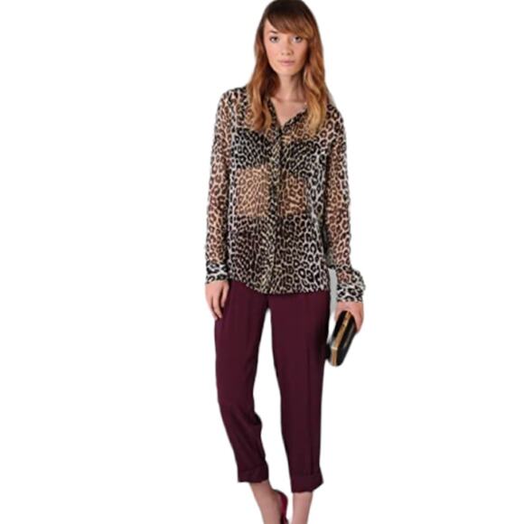 Alice + Olivia Plum Arthur Pant - Picture 5 of 10